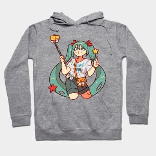 Chibi hatsune miku vocaloid Hoodie